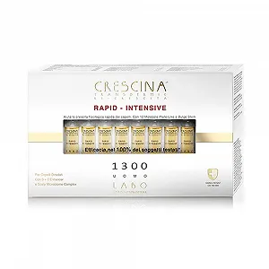 Средство для роста волос LABO Crescina Transdermic Rapid Intensive 1300 для мужчин, 20 ампул - Фото 1