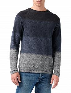 Вязаный пуловер JACK & JONES JJEHILL Мужской с круглым вырезом Базовый Длинный рукав Хлопковая рубашка - Фото 1