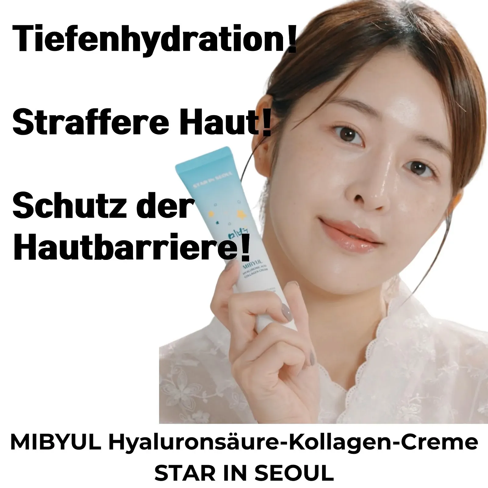 Денний зволожувальний крем STAR IN SEOUL MIBYUL Hyaluronic Acid Collagen для обличчя та шиї 75 мл, фото №2