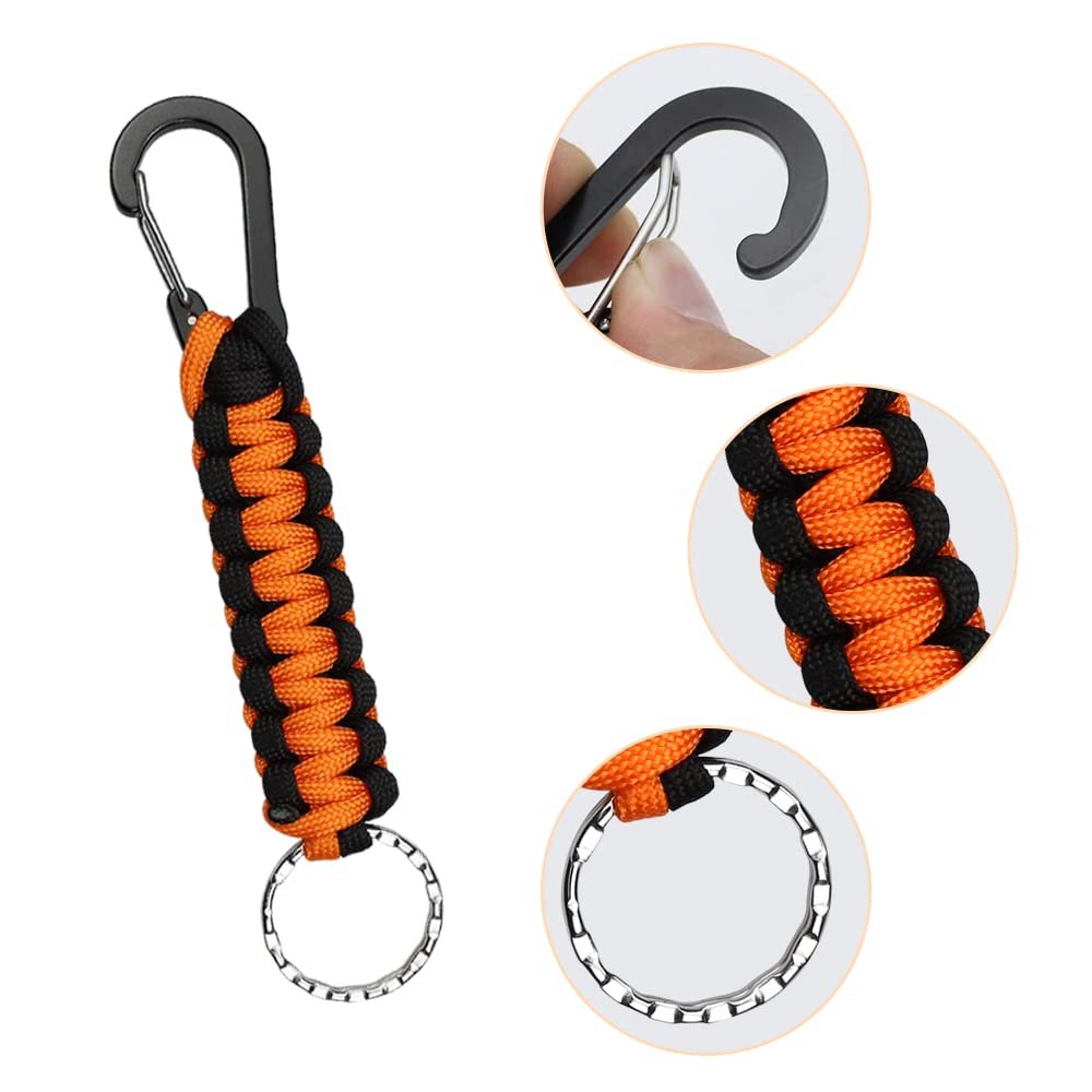 Брелок Paracord Duisoad, плетеный с карабином, 4 шт, для кемпинга, фото №5