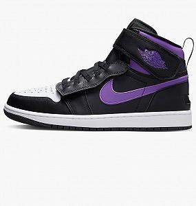 Кросівки Jordan 1 High FlyEase Black Bright Violet 45 - Фото 1