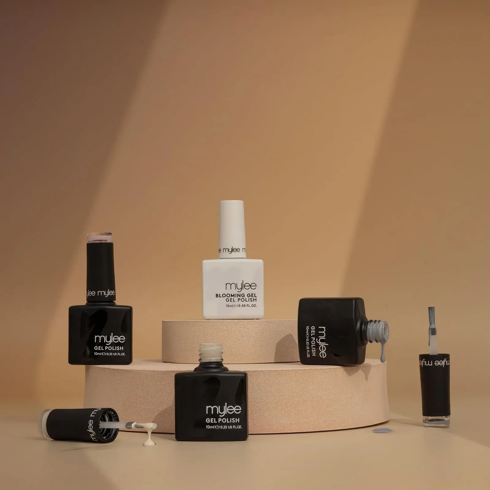 Гель-лак Mylee Marble Quad, для створення ефекту мармуру, з 3 кольорами гель-лаку по 10 мл і 1 гелем Blooming Gel 15 мл, фото №5