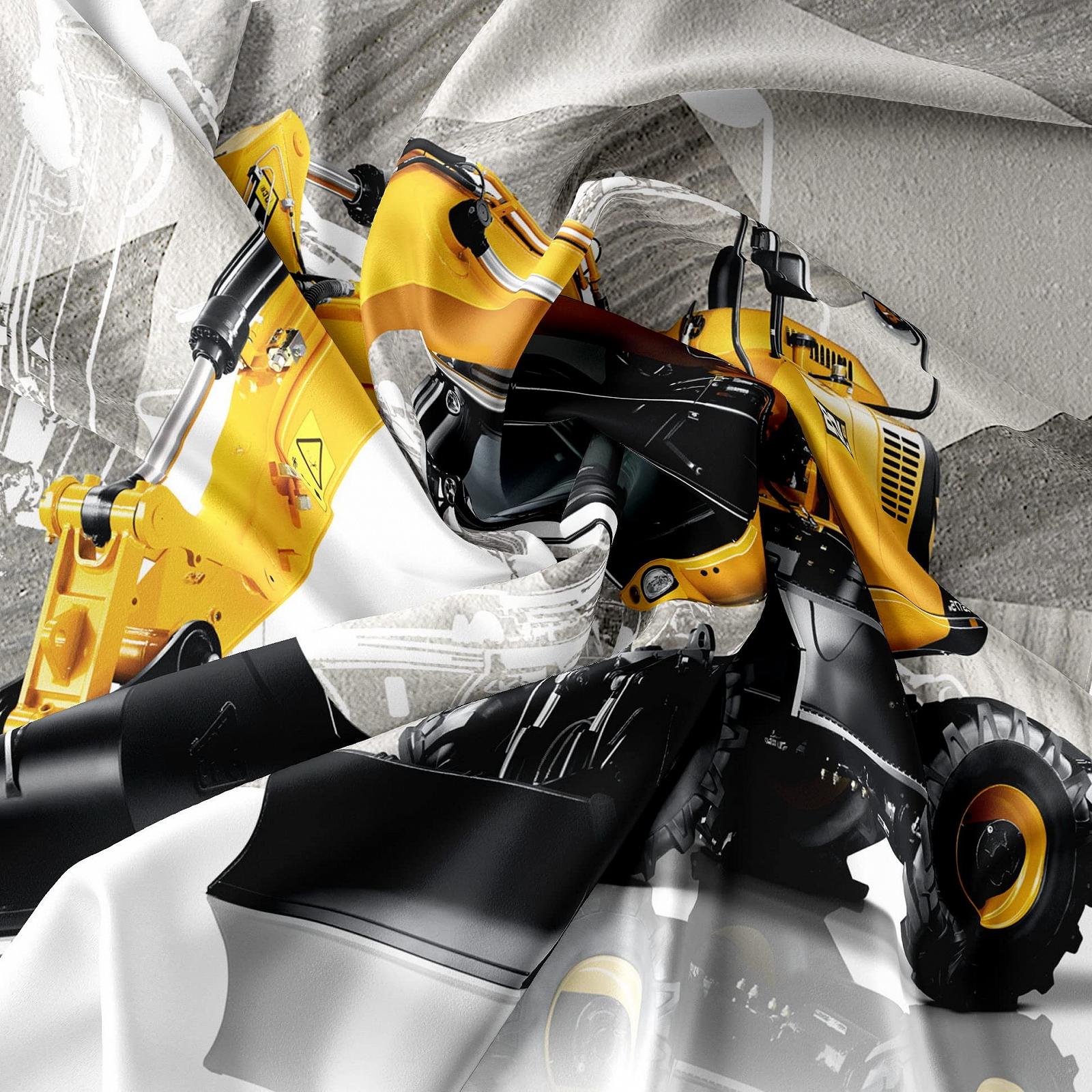 Постільна білизна FEBE 3D Digger, комплект: підковдра 135 x 200 см + наволочка 80 x 80 см, двостороння, із застібкою-блискавкою, фото №8