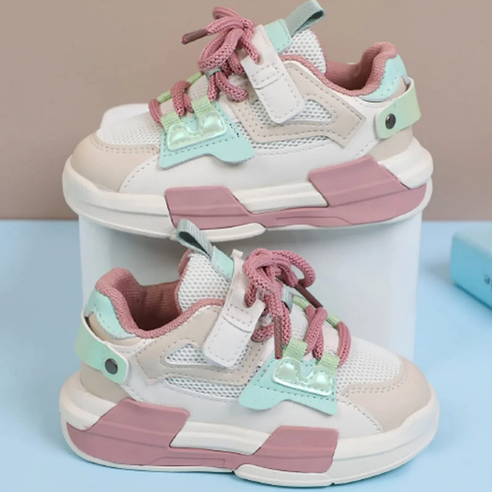 Кроссовки TOPINCN Детские спортивные Легкие дышащие Розовый, фото №5