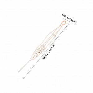 Тримач для рослин HEMOTON настінний макраме з дерев'яними намистинами synthetic.ua - Фото 1