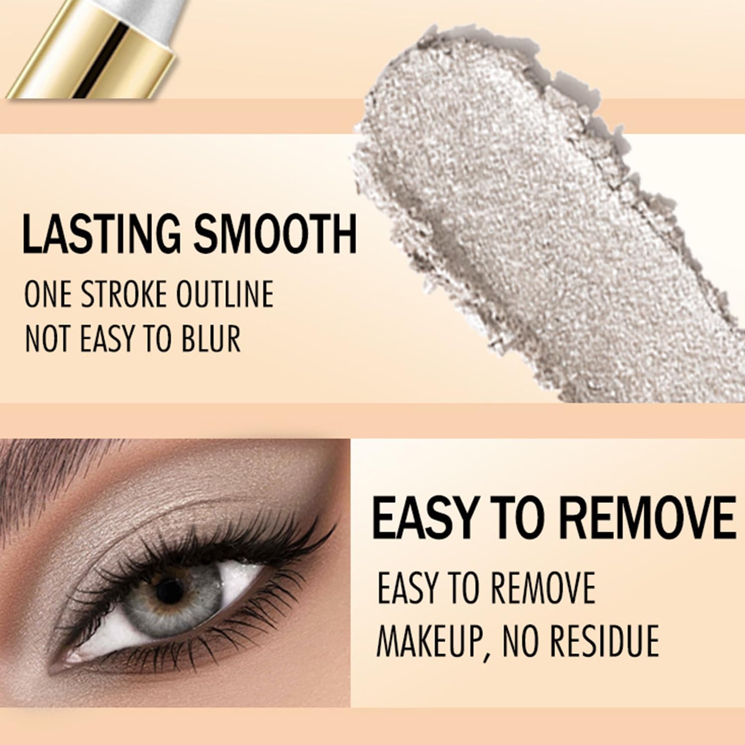 Олівець Mikabila Waterproof Matte Quick-Drying Eyeliner #03 Light Brown, фото №6