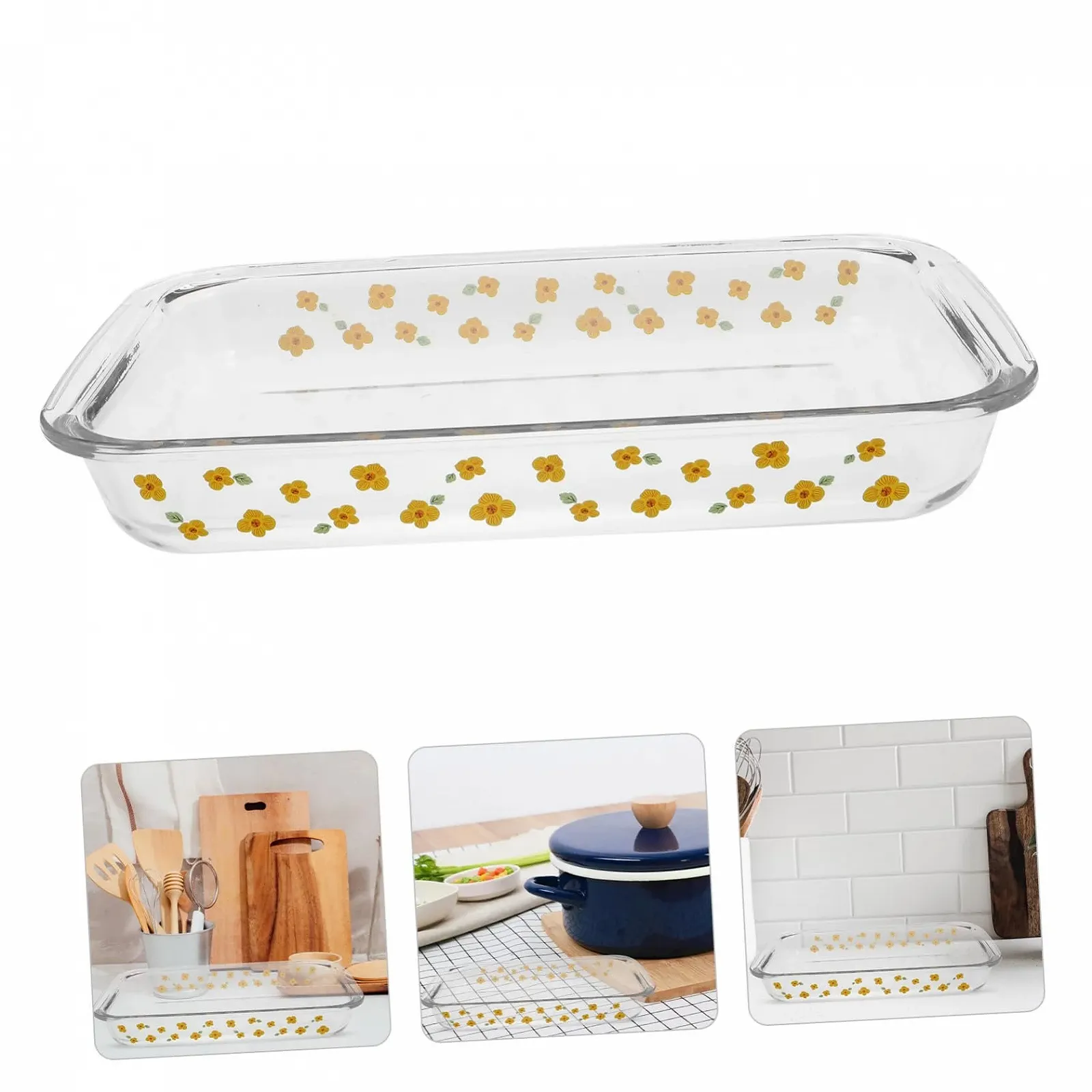 Форма для запікання Alipis прямокутна з термостійкого скла штабельована для посудомийної машини, фото №8