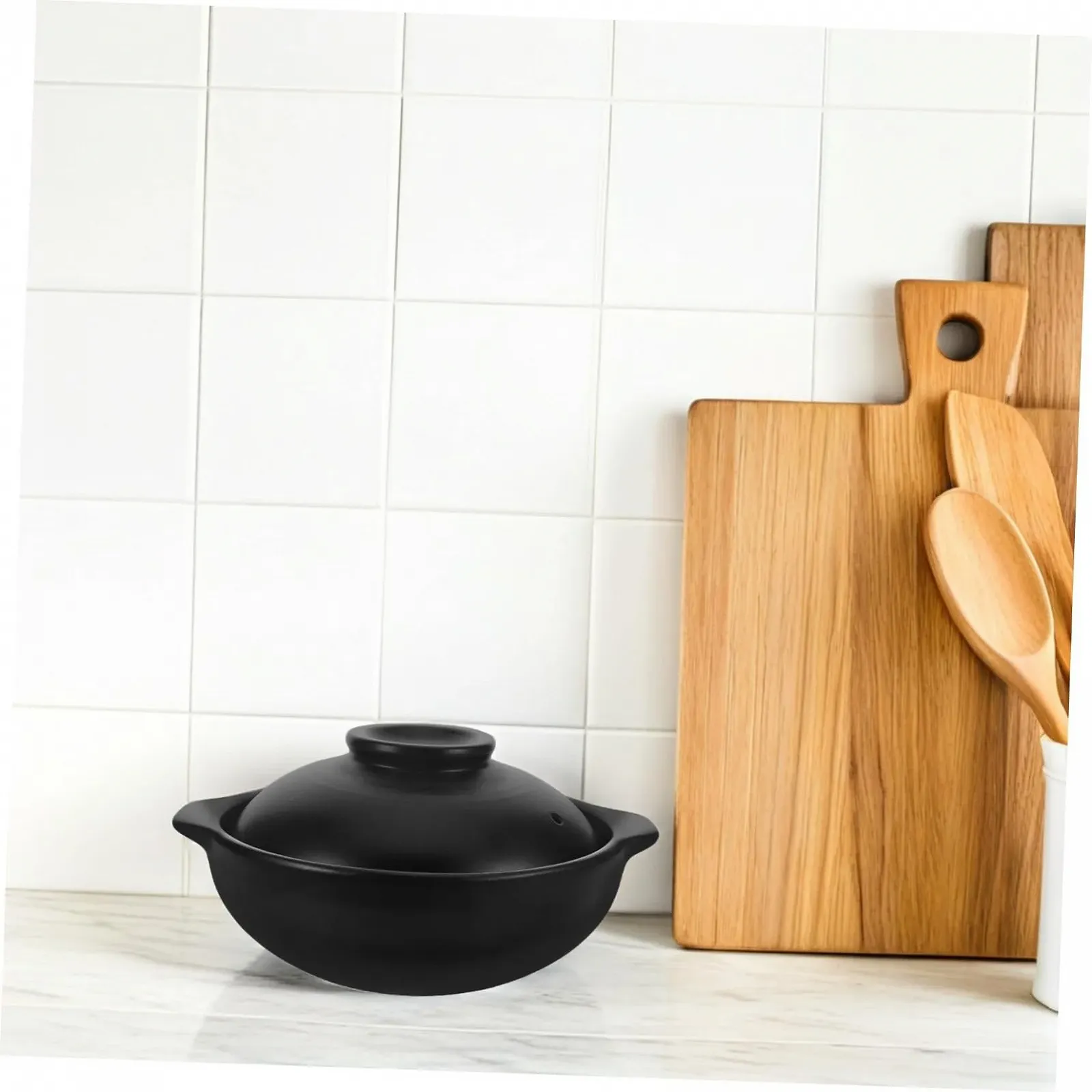 Горшок-кастрюля Ciieeo Глиняный с крышкой для открытого огня, фото №5