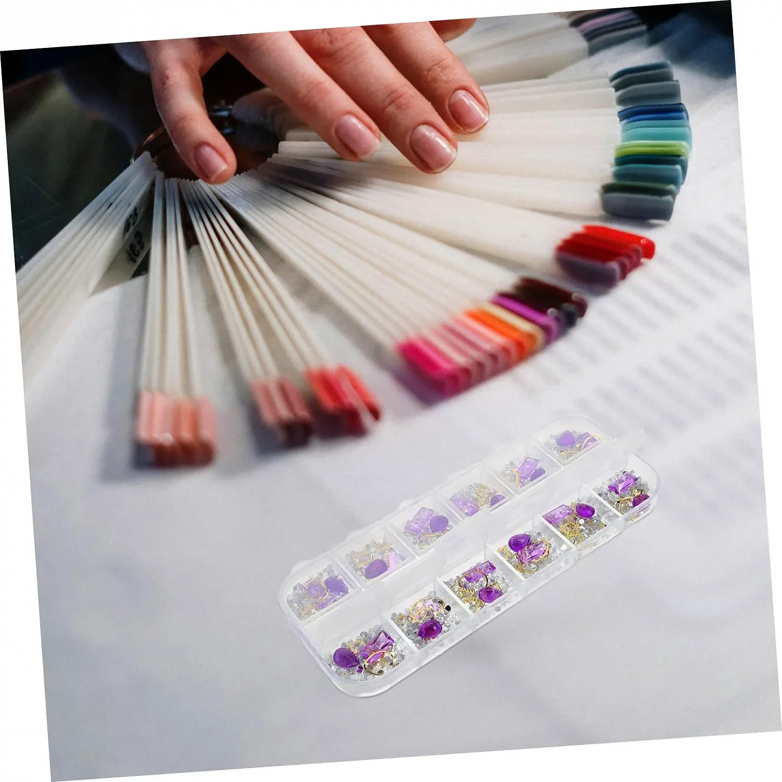 Стрази TEHAUX 12 Gitter для манікюру, блискучі, для жінок, фото №8