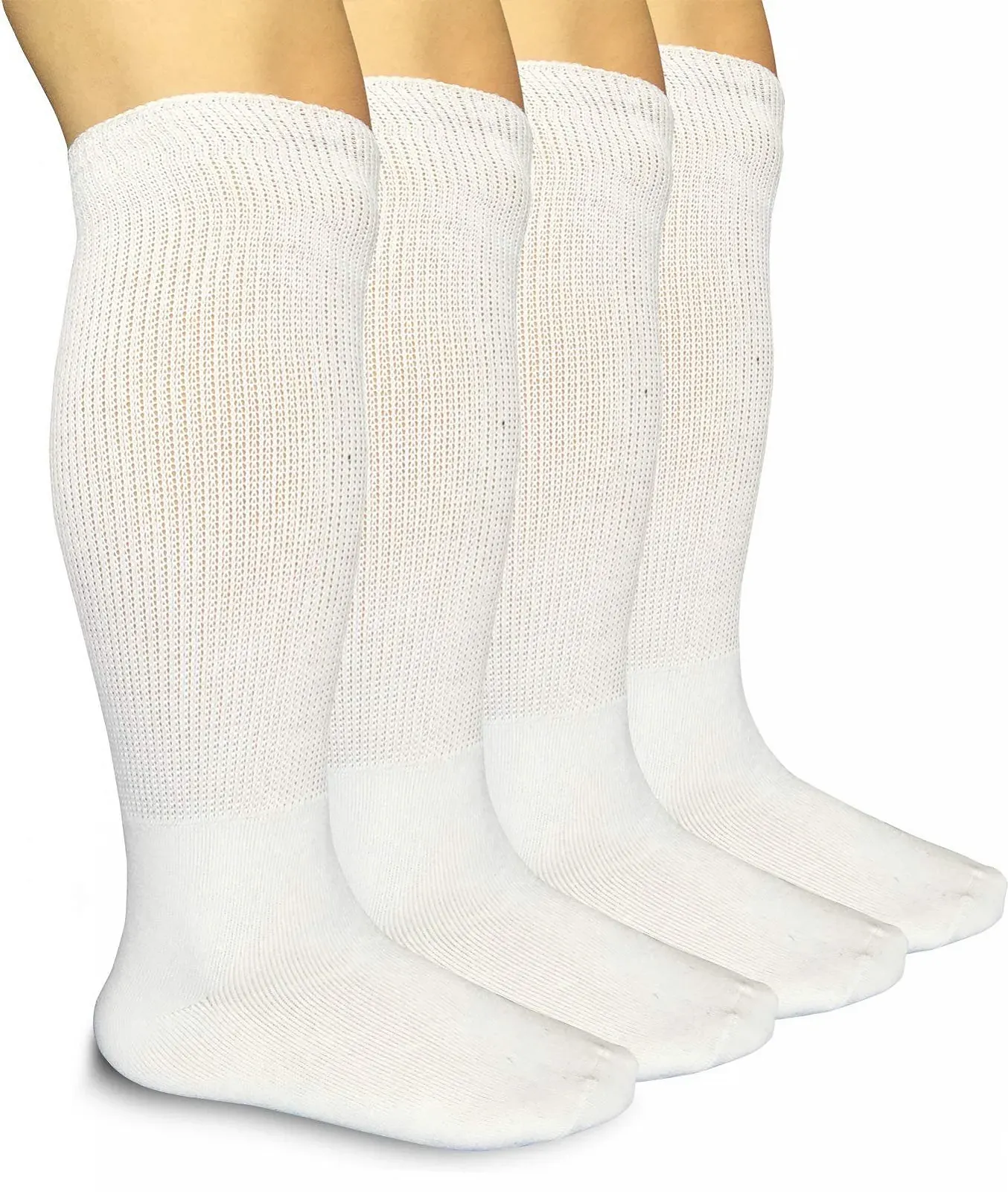 Носки выше колена для диабетиков очень широкие без резинки для лимфедемы, бариатрические, при отёках, гипсовых ног, унисекс, один размер, фото №1