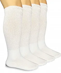 Носки выше колена для диабетиков очень широкие без резинки для лимфедемы, бариатрические, при отёках, гипсовых ног, унисекс, один размер - Фото 1