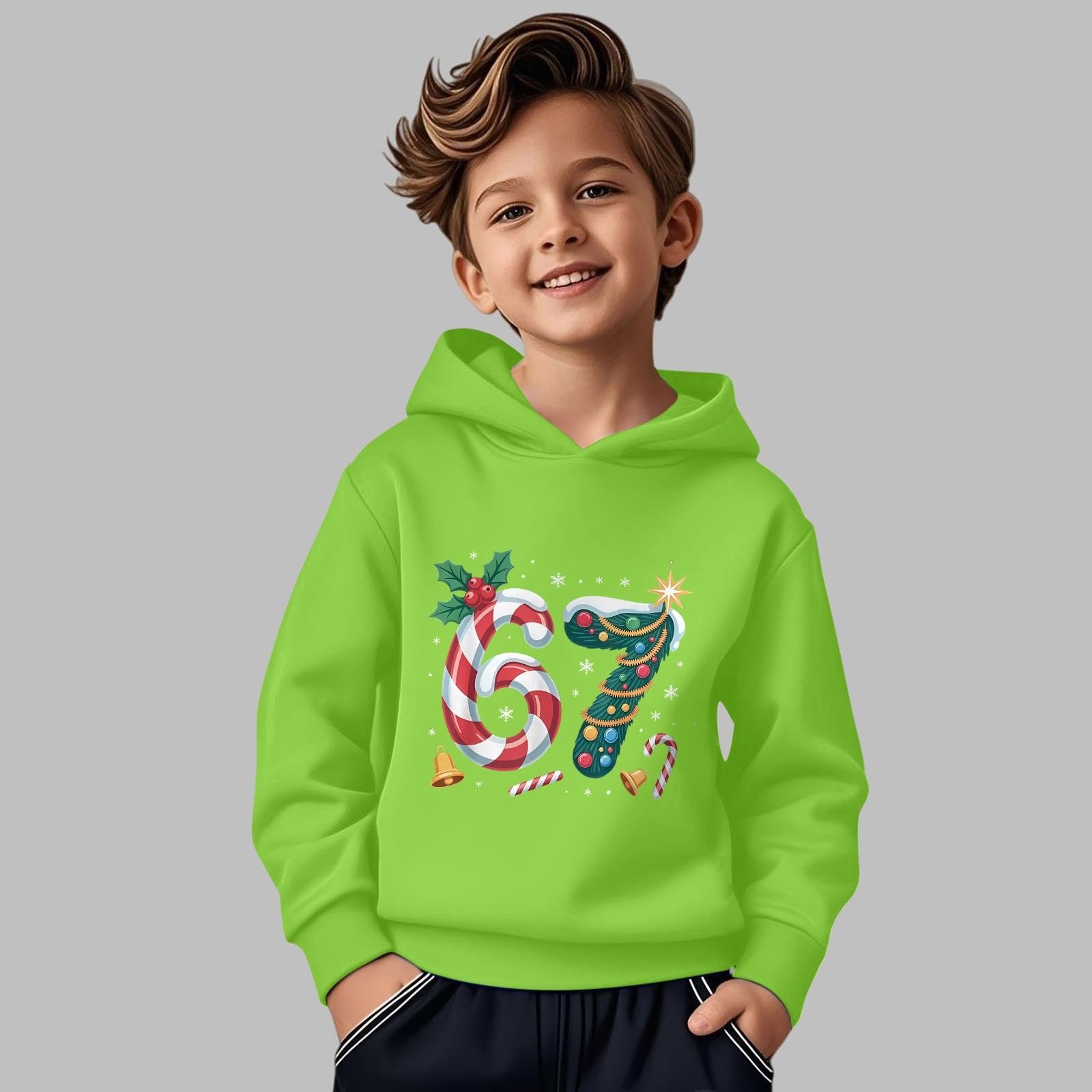 Рождественский джемпер Толстовка для мальчиков Generisch 6 7, фото №2