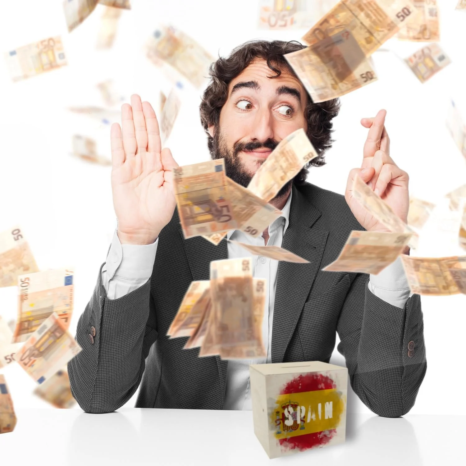 Скарбничка Spain Flag дерев'яна у вінтажному стилі, фото №7