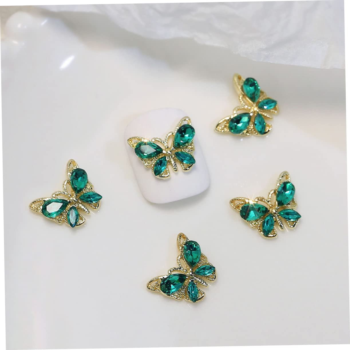 Блискуча метелик Підвіска для нігтів Аксесуари, фото №2