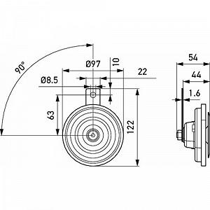 Звуковой сигнал HELLA 3AL 002 952-811 для BMW DAF FORD MERCEDES-BENZ OPEL SCANIA VOLVO VW synthetic.ua - Фото 1