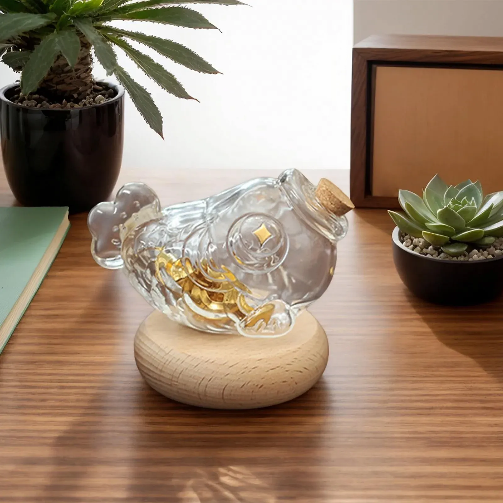 Скарбничка Скляна Прозора у формі банки, фото №7