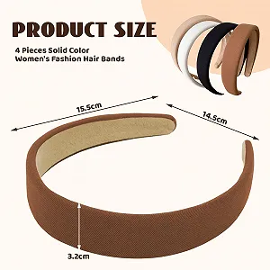 Обруч на голову Широка жіноча Dirndl, 3.2 см, однотонна, нековзка synthetic.ua - Фото 1