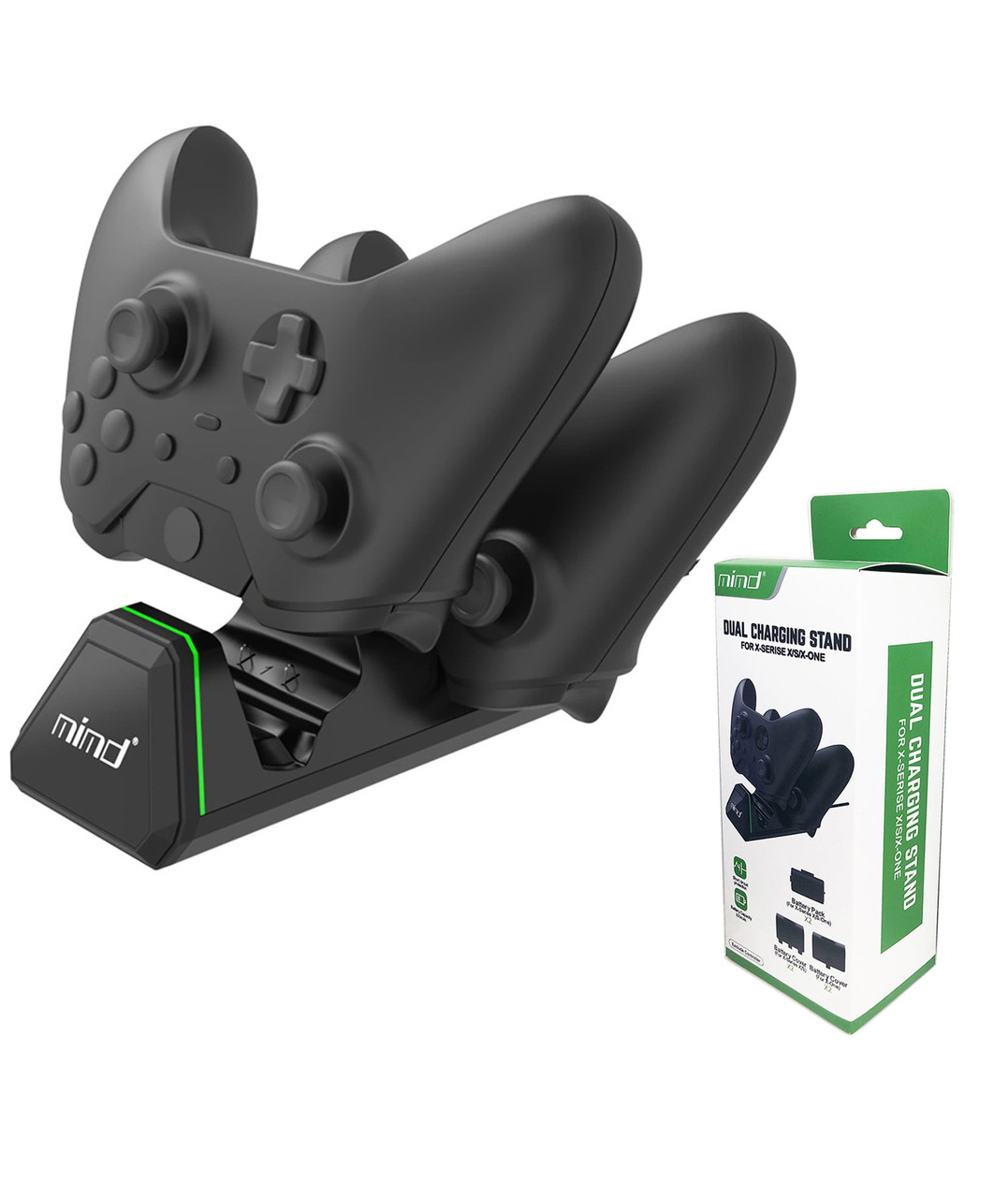 Зарядная док-станция Mimd для Xbox Series (S/X), One (S/X), Elite + 2 аккумулятора 800 mAh, фото №1