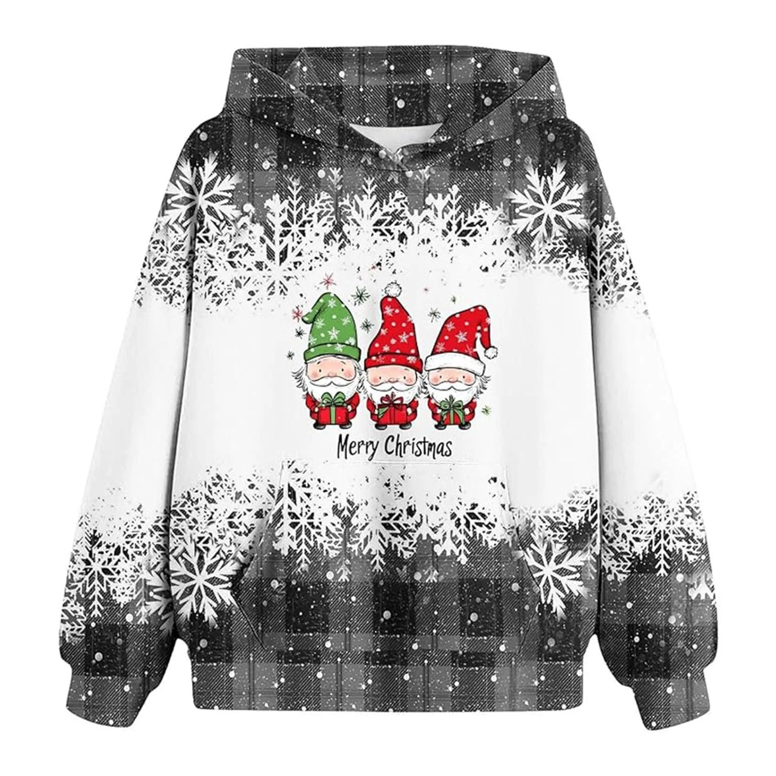 Худи для девочки Зимняя Рождественская тематика Снеговик Длинный рукав Цвет не указан, фото №2