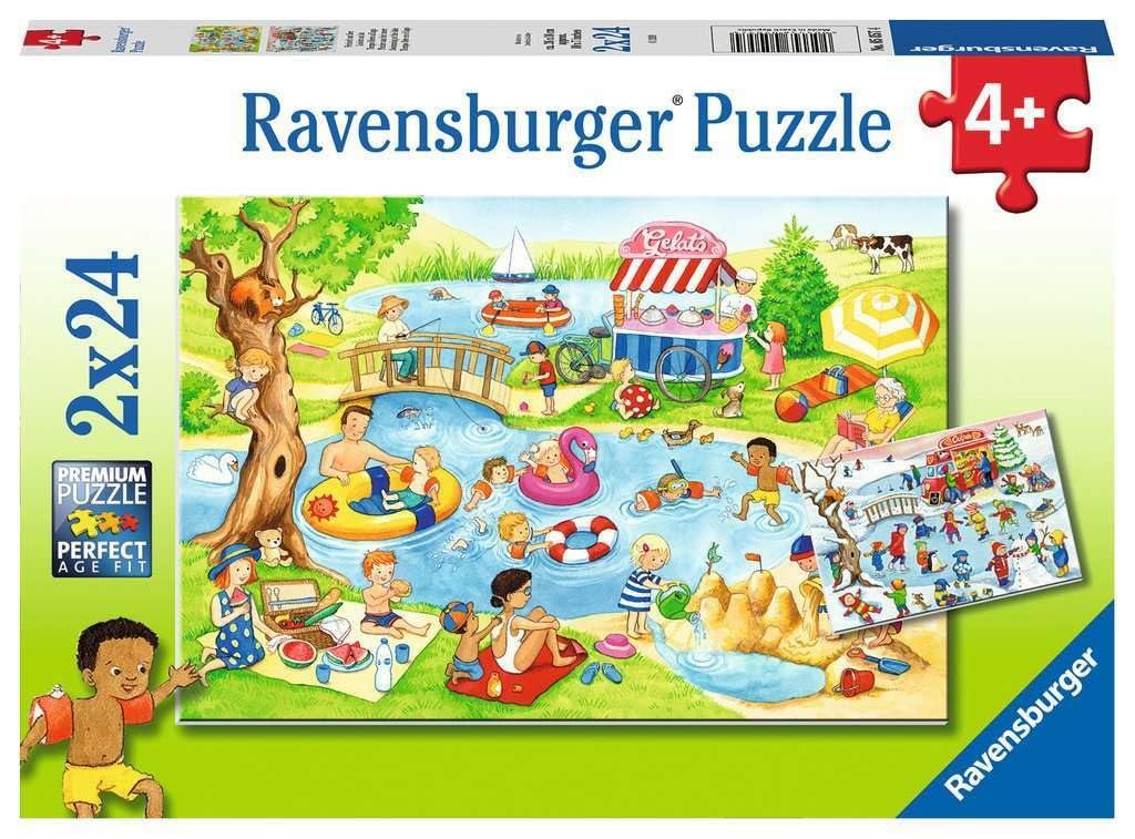 Пазл детский Ravensburger Leisure by the Lake 05057 2 x 24 детали, фото №1