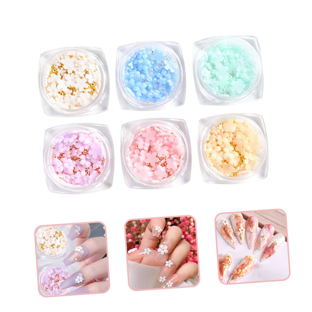 Підвіска для нігтів WOONEKY Соняшник, 6 шт, фото №6