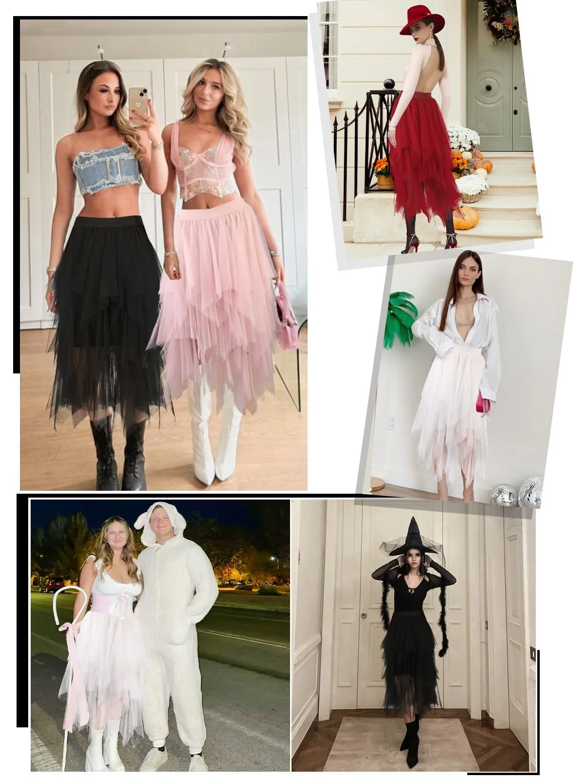 Юбка Тюлевая Soudittur A-силуэта Миди Многослойная Юбка Феи Неправильная Юбка-скейтер Пачка Юбка Хэллоуин Карнавальная Юбка, фото №6