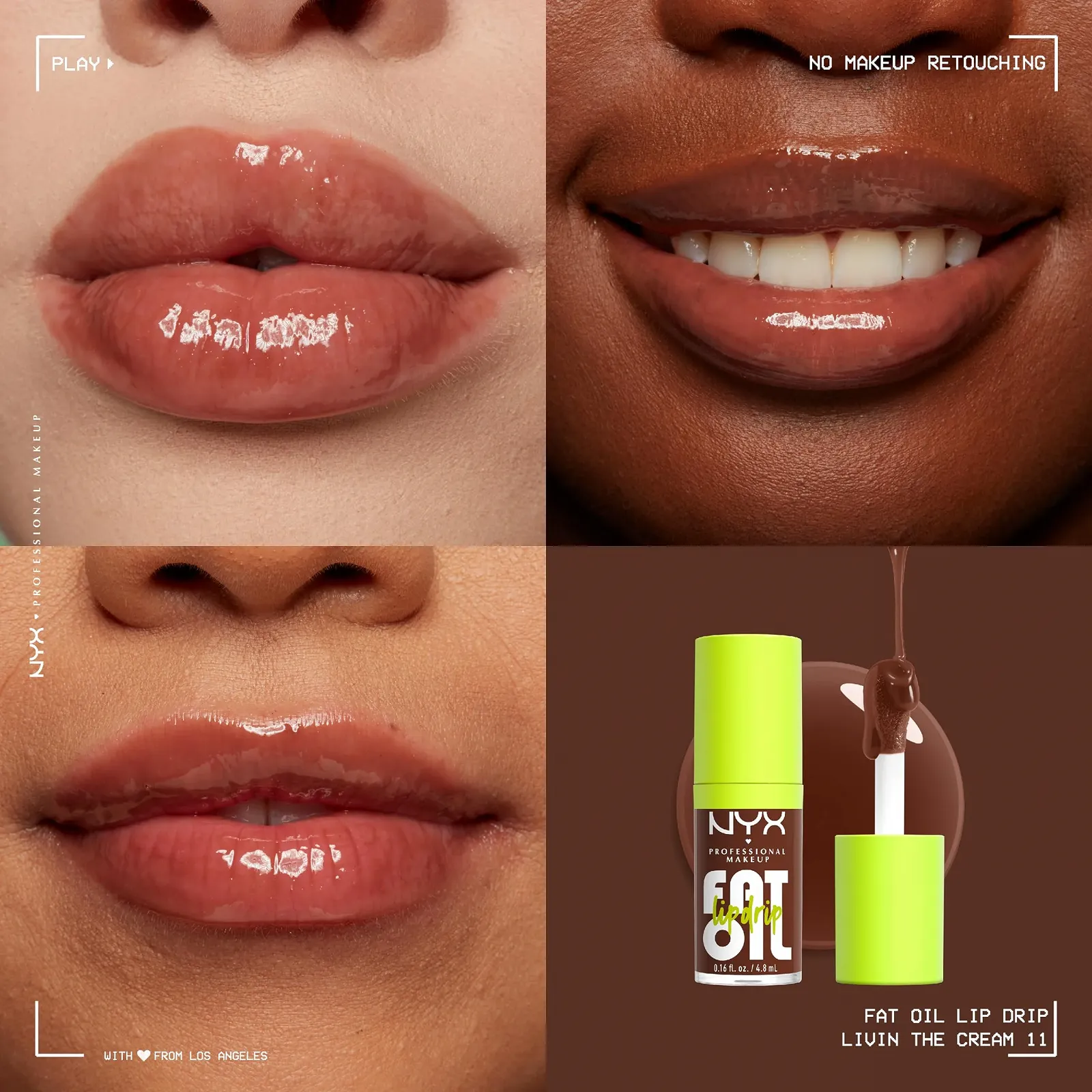 Блиск для губ Nyx Professional Makeup зволожуючий Fat Oil Lip Drip Livin' the Cream, фото №3 Блиск для губ Nyx Professional Makeup зволожуючий Fat Oil Lip Drip Livin' the Cream, фото №3