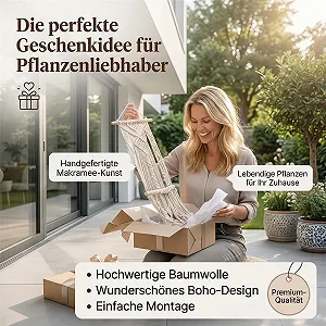 Підвісне кашпо макраме Набір 4 шт. Бавовна 10-25 см Біле synthetic.ua - Фото 1