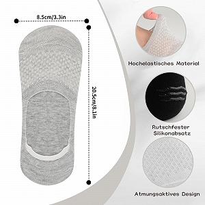 Женские носки Хлопок 35-40 Носки-невидимки Без логотипа Нескользящие с силиконовой накладкой synthetic.ua - Фото 1