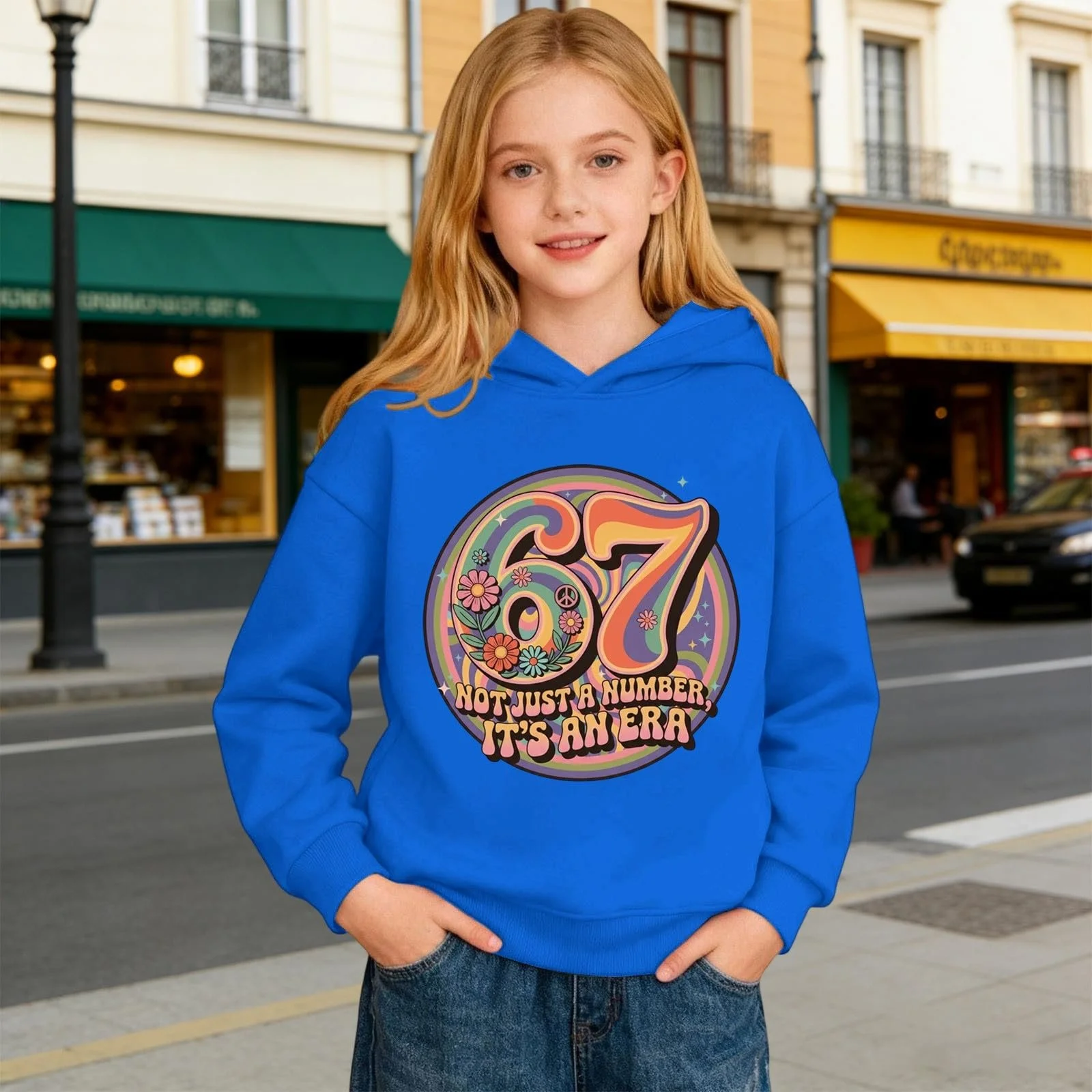 Худи Six Seven 67 Meme для подростков с длинными рукавами, капюшоном и принтом 67, повседневный свитшот, преппи пуловер для девушек и мальчиков, повседневная куртка, фото №4