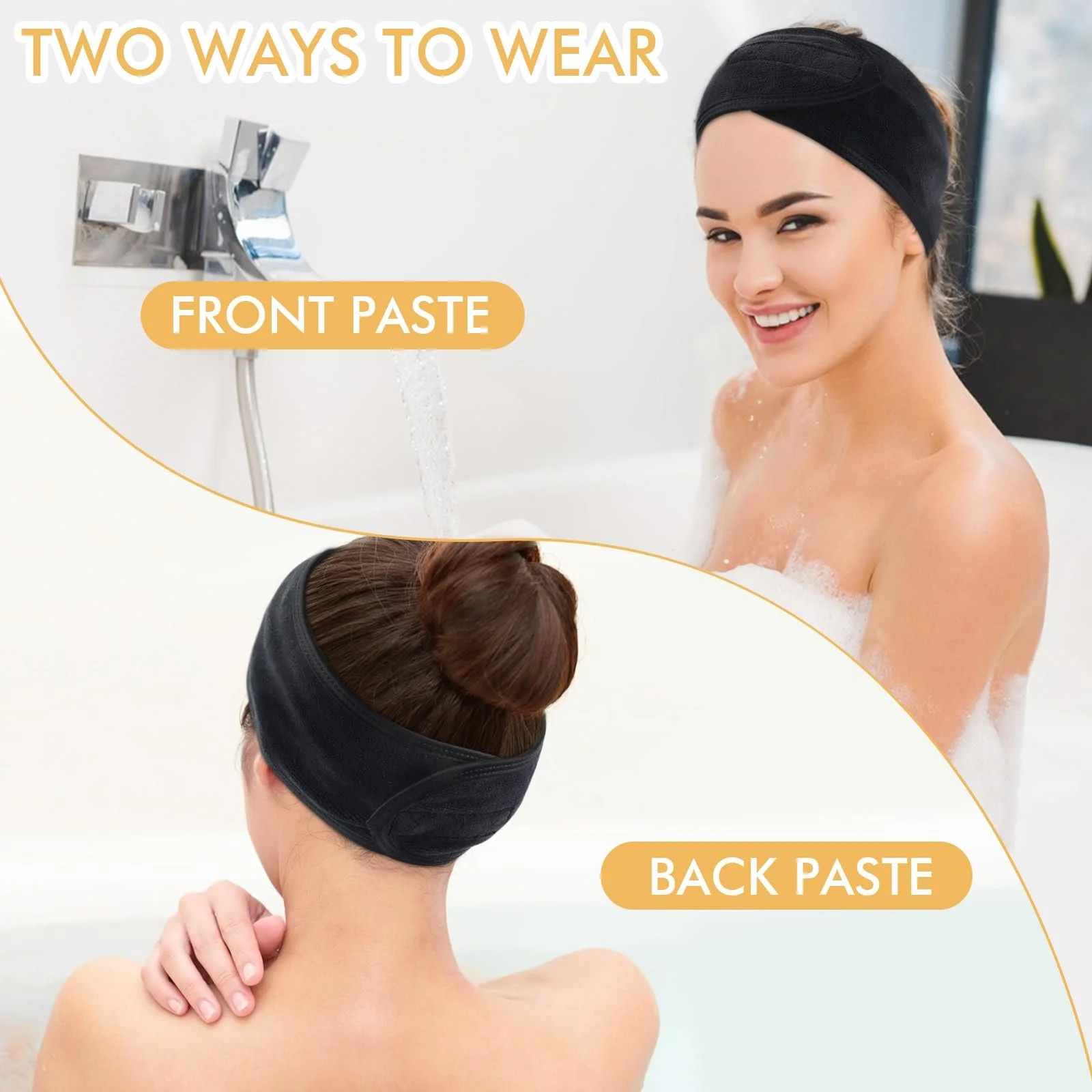 Пов'язка SINLAND для волосся для макіяжу, косметична, фото №2