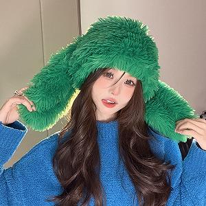 Шапка з плюшевими заячими вушками для дівчинки, зимова synthetic.ua - Фото 1