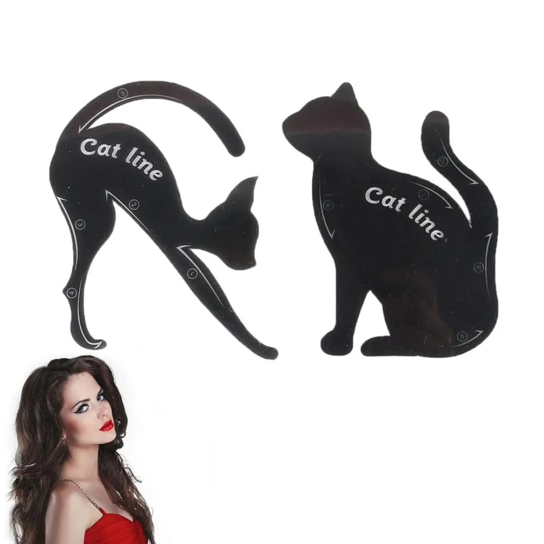 Трафарет для подводки глаз Кошка ПВХ материал 2 шт, фото №6