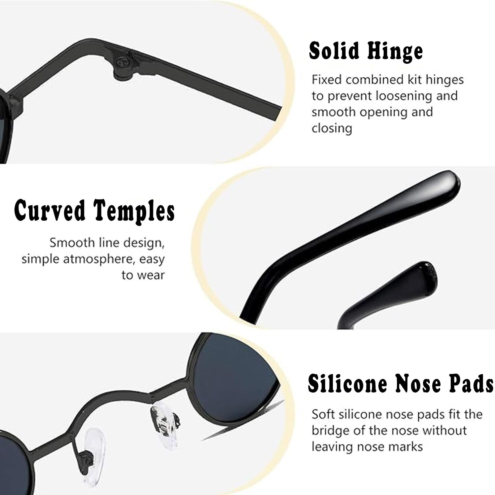 Круглые Солнцезащитные Очки Ahaimy (2 пары) Винтажные, фото №3