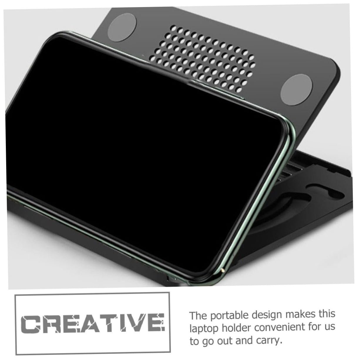 Подставка для ноутбука Veemoon Регулируемая с охлаждением Складная Подставка для планшета и ноутбука Портативная и компактная для дома, офиса и путешествий, фото №2