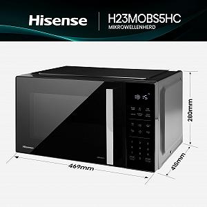 Микроволновая печь Hisense H23MOBS5HC 23 л 900 Вт AirFry 4 в 1 Super Combination Функция памяти Многоэтапное приготовление Автоматические программы 10 уровней мощности Быстрый старт Функция разморозки Блокировка от детей Черная synthetic.ua - Фото 1