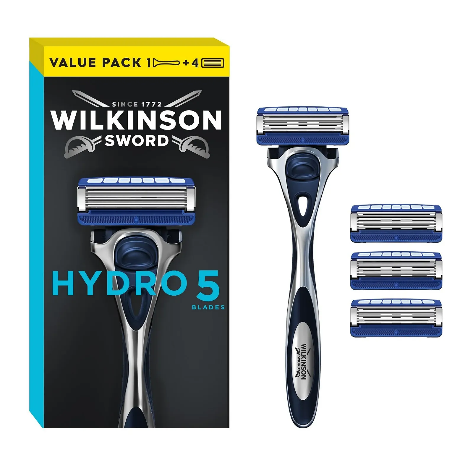 Бритва Wilkinson Sword Hydro 5 и 4 сменных лезвия, фото №1 Бритва Wilkinson Sword Hydro 5 и 4 сменных лезвия, фото №1