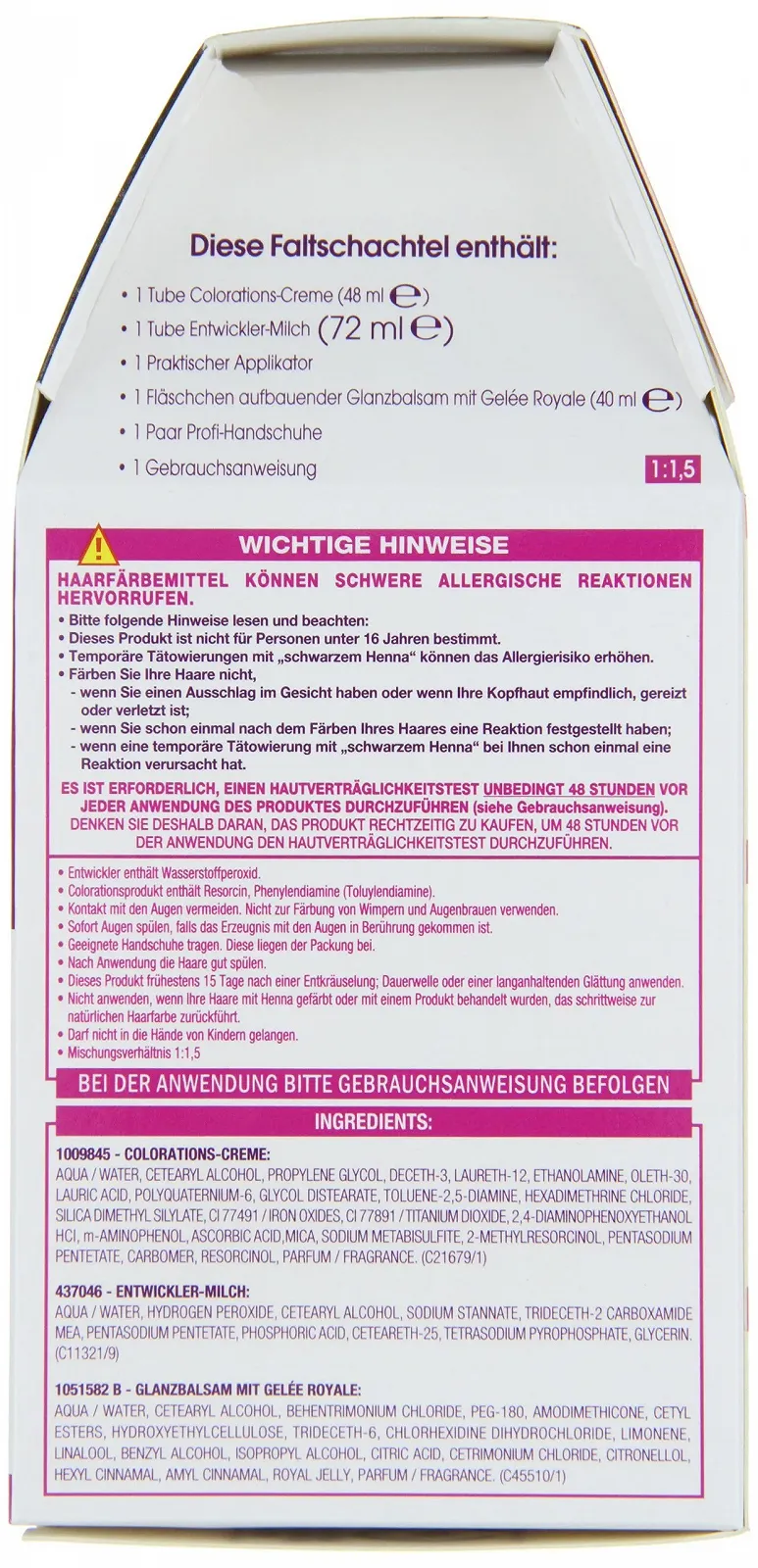 Фарба для волосся L'Oréal Paris Casting Creme Gloss 500 Світло-коричневий (2 упаковки), фото №9 Фарба для волосся L'Oréal Paris Casting Creme Gloss 500 Світло-коричневий (2 упаковки), фото №9