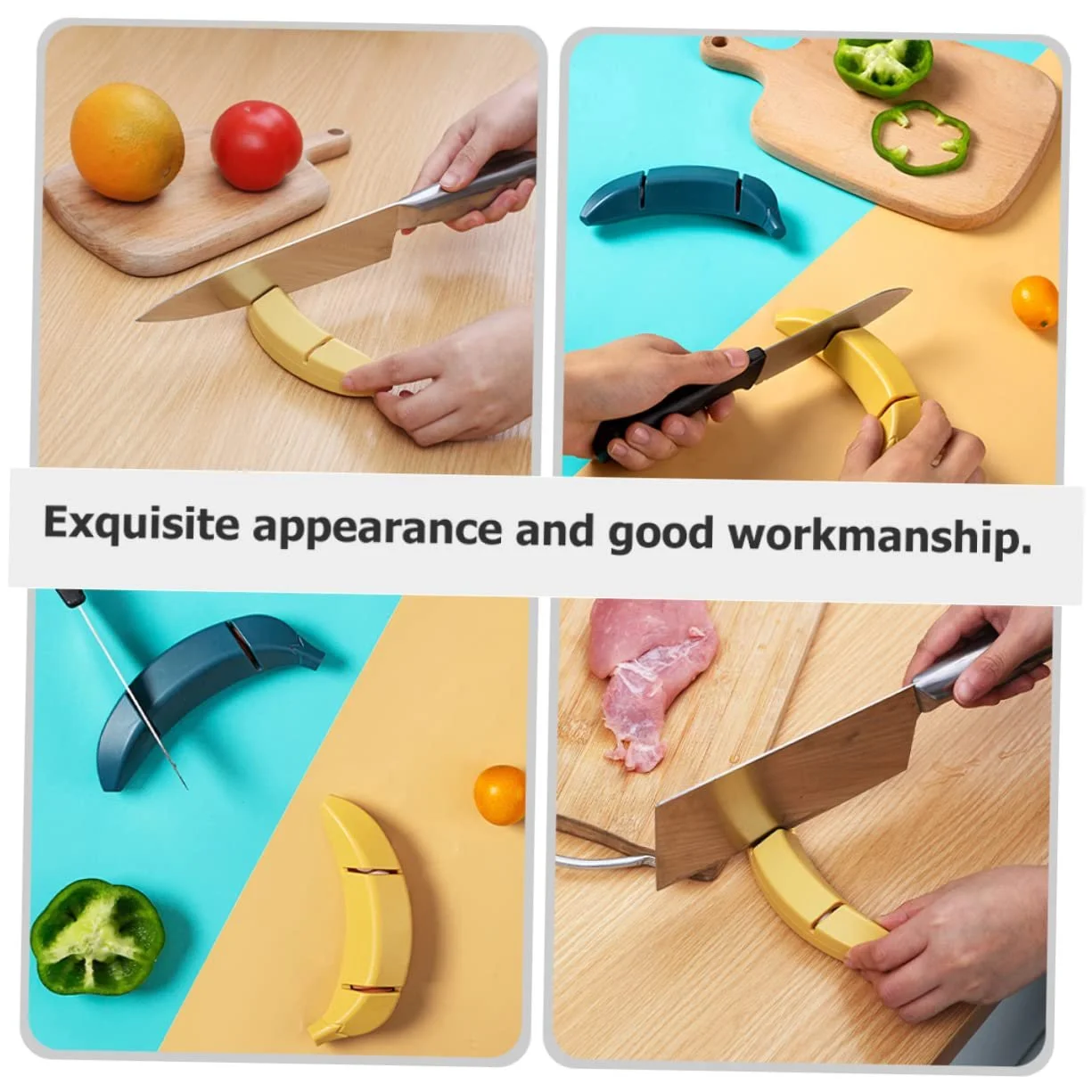 Точильный камень Mobestech кухонный ручной в форме банана нековзная конструкция, фото №8