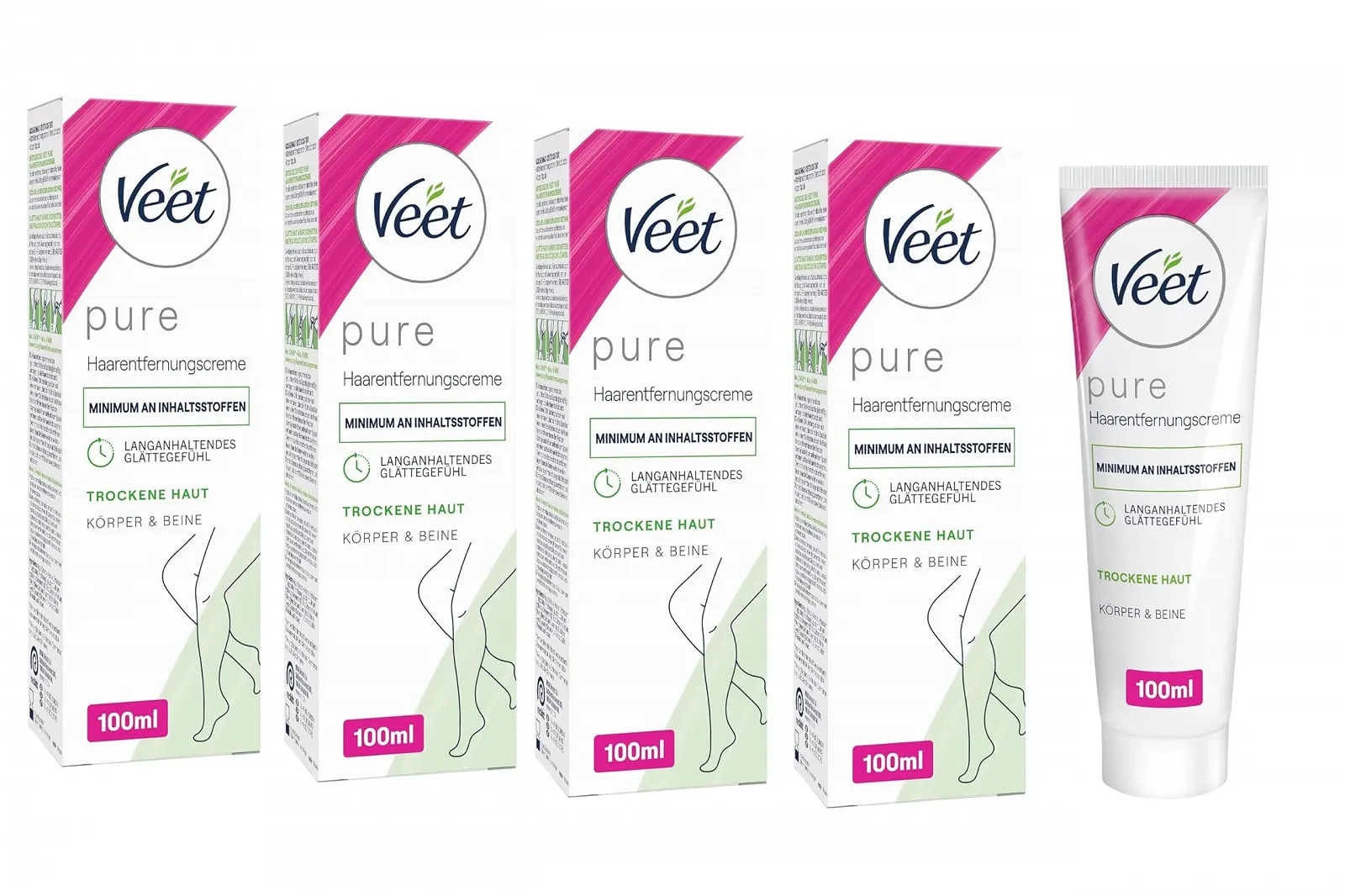Крем для депіляції Veet Silk & Fresh Для сухої шкіри 4 x 100 мл, фото №1