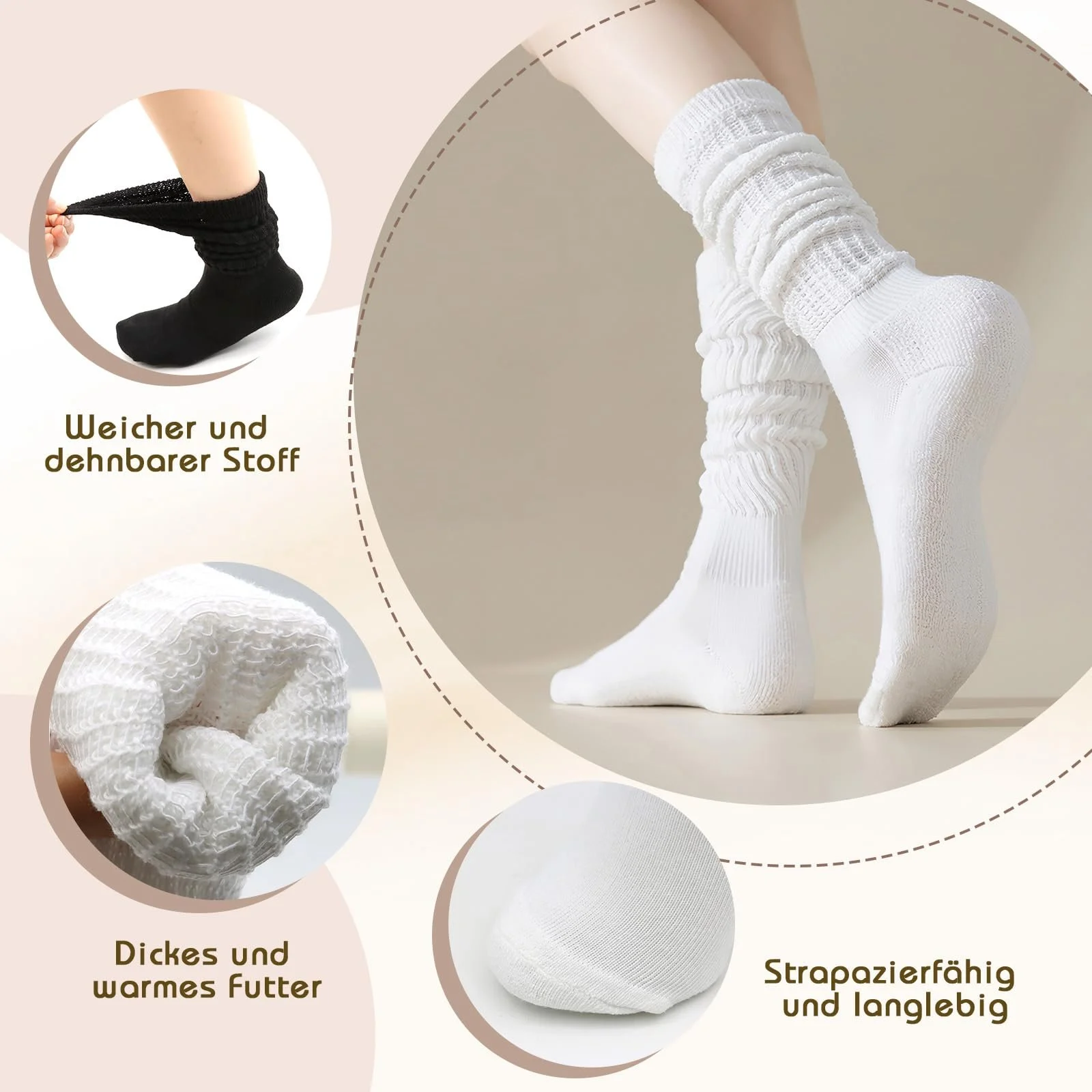 KASURE 4 пари жіночих шкарпеток, гетри, 39-44, фото №3 KASURE 4 пари жіночих шкарпеток, гетри, 39-44, фото №3