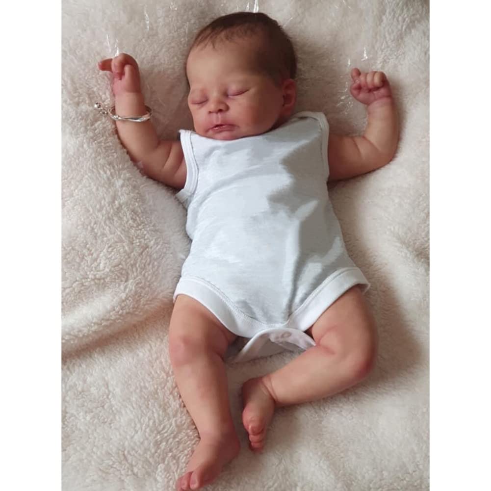 Кукла Lonian Lifelike Reborn Baby 50 см Handmade Soft Silicone Vinyl новорожденный спящий (Белый), фото №5