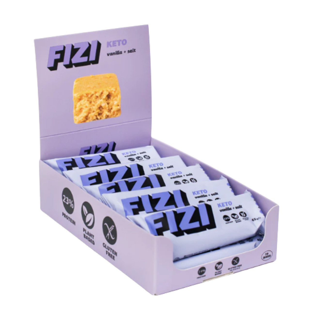 KETO Protein Bar 10x45g Vanilla Salt, фото №1