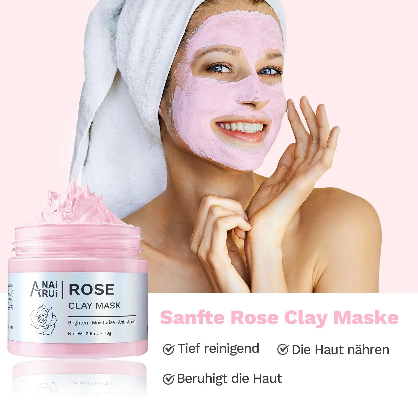 Маска для обличчя глиняна ANAiRUi Куркума Вітамін C, фото №4