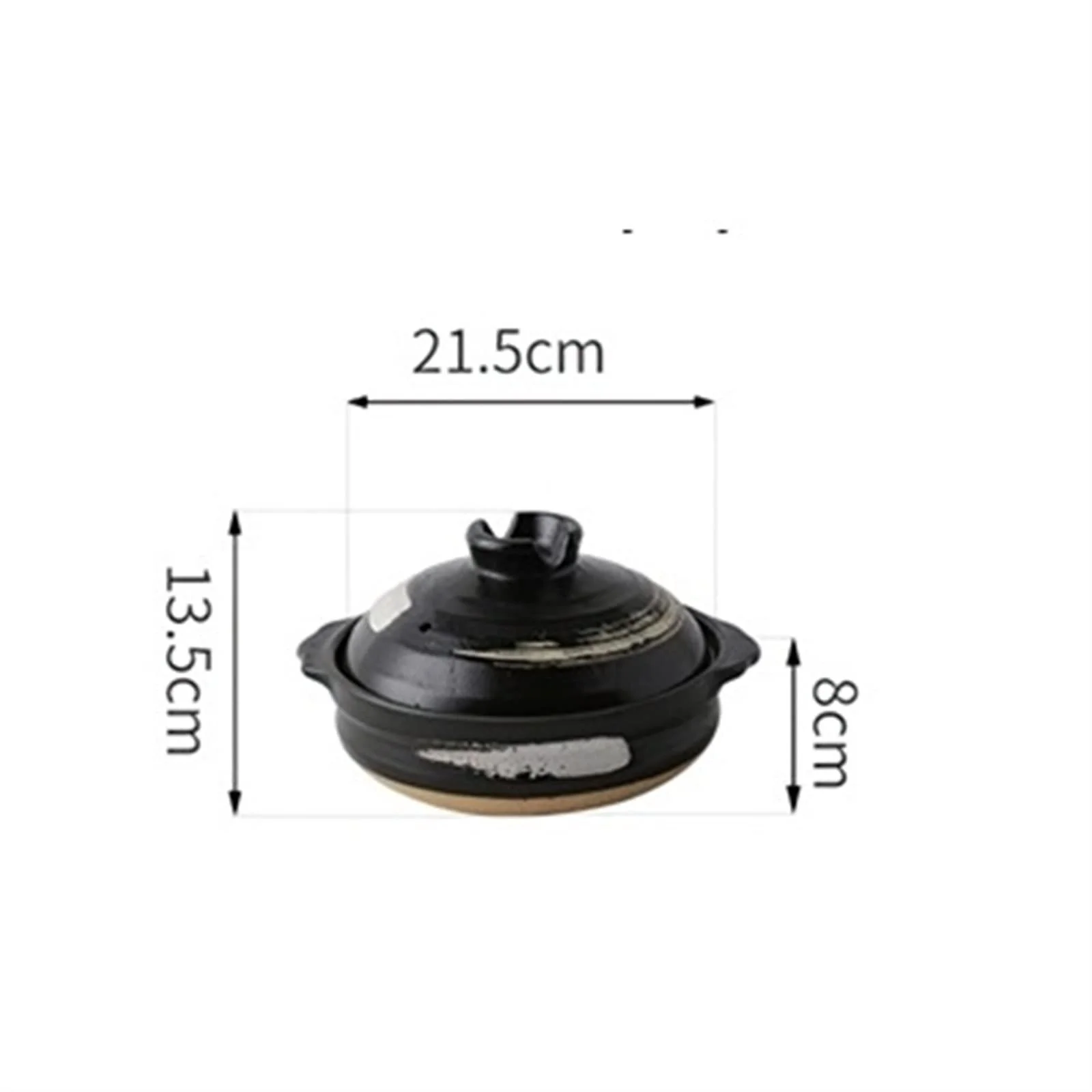 Кастрюля-жаровня OQHAIR керамическая черная, фото №4