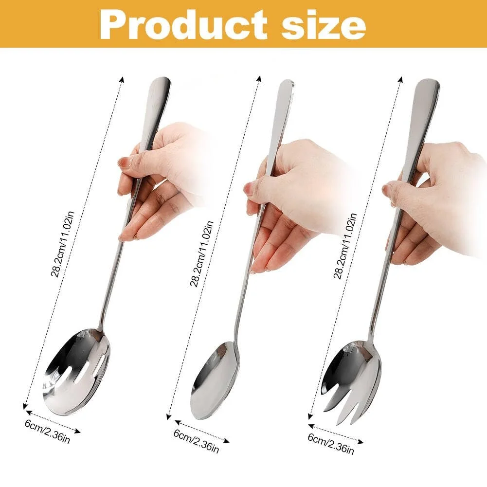 Ложка для сервірування велика з нержавіючої сталі 3 шт., фото №2