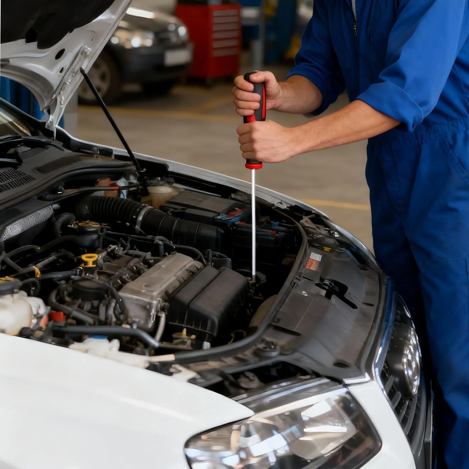 Набір викруток Torx довгих 5 предметів 410 x 6 мм Червоний/Чорний, фото №6