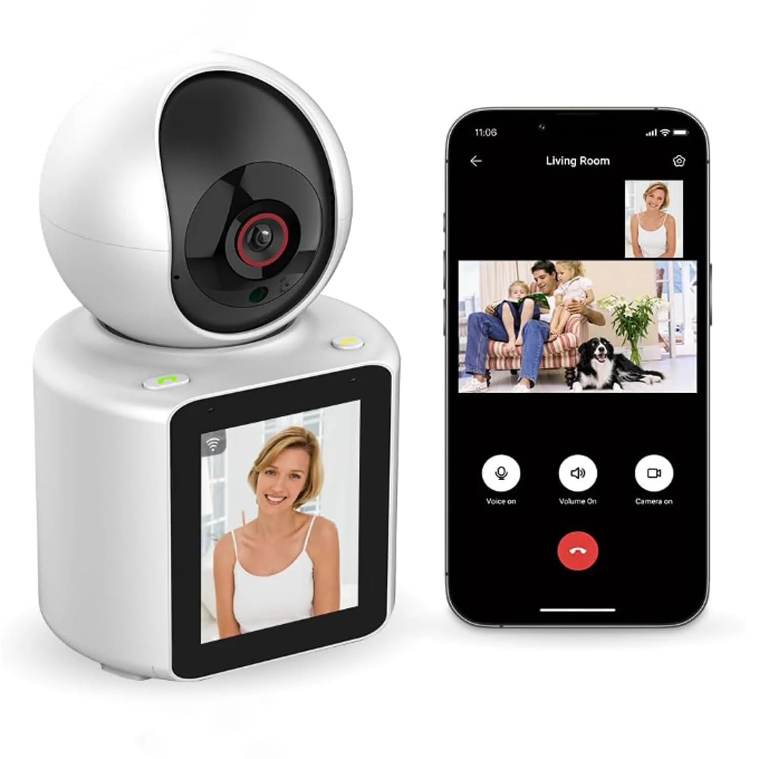 Смарт-відеоняня 2.8" 1080p HD WiFi 360° Night Vision, фото №1