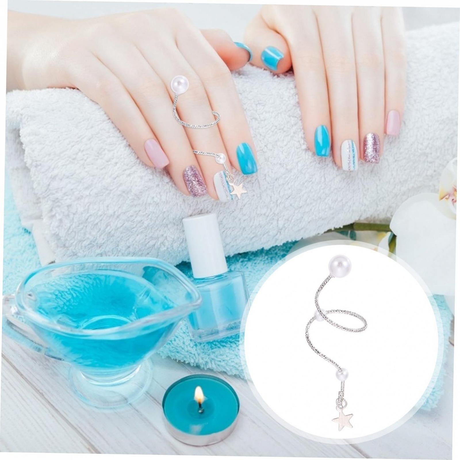 Аксессуары для ногтей Healvian, 3 шт., украшения для ногтей, стразы, кольца для девочек, наклейки для ногтей для нейл-арта, жемчужные драгоценные камни, цепочка для украшения, драгоценные камни для нейл-арта, кольцо со стразами для маникюра, металлические украшения, фото №2