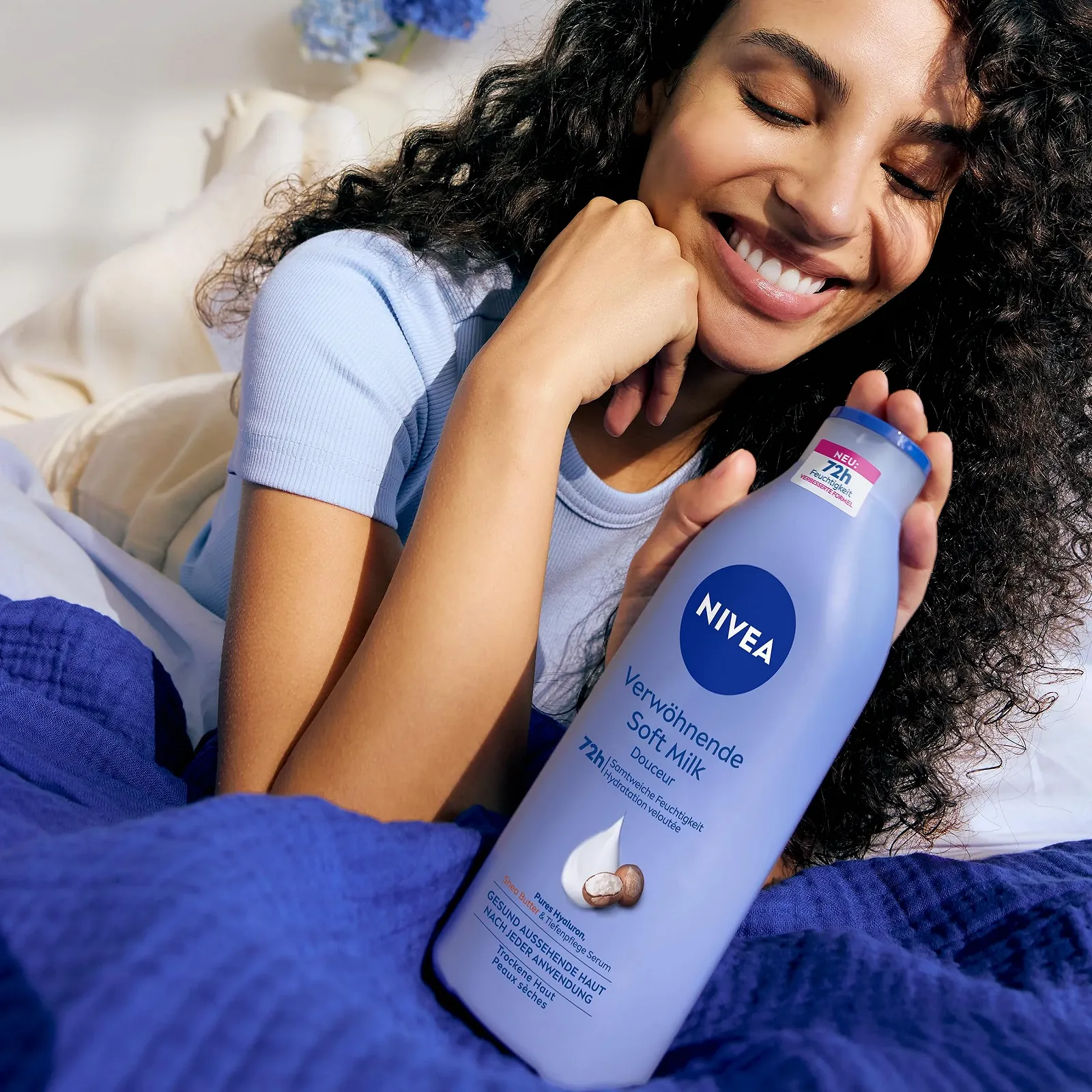 Молочко для тела NIVEA Pampering Soft Milk для сухой кожи с сывороткой Deep Care, увлажняющее средство с маслом ши и 100% чистой гиалуроновой кислотой, 400 мл, фото №8 Молочко для тела NIVEA Pampering Soft Milk для сухой кожи с сывороткой Deep Care, увлажняющее средство с маслом ши и 100% чистой гиалуроновой кислотой, 400 мл, фото №8